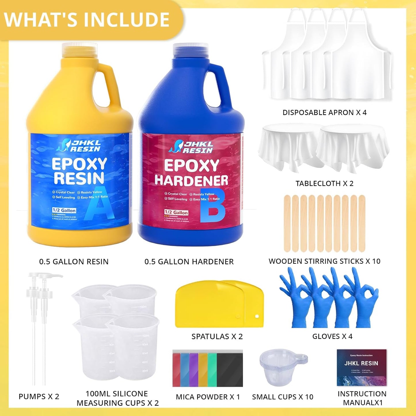 JHKL Crystal Clear Art & Craft Epoxy Resin