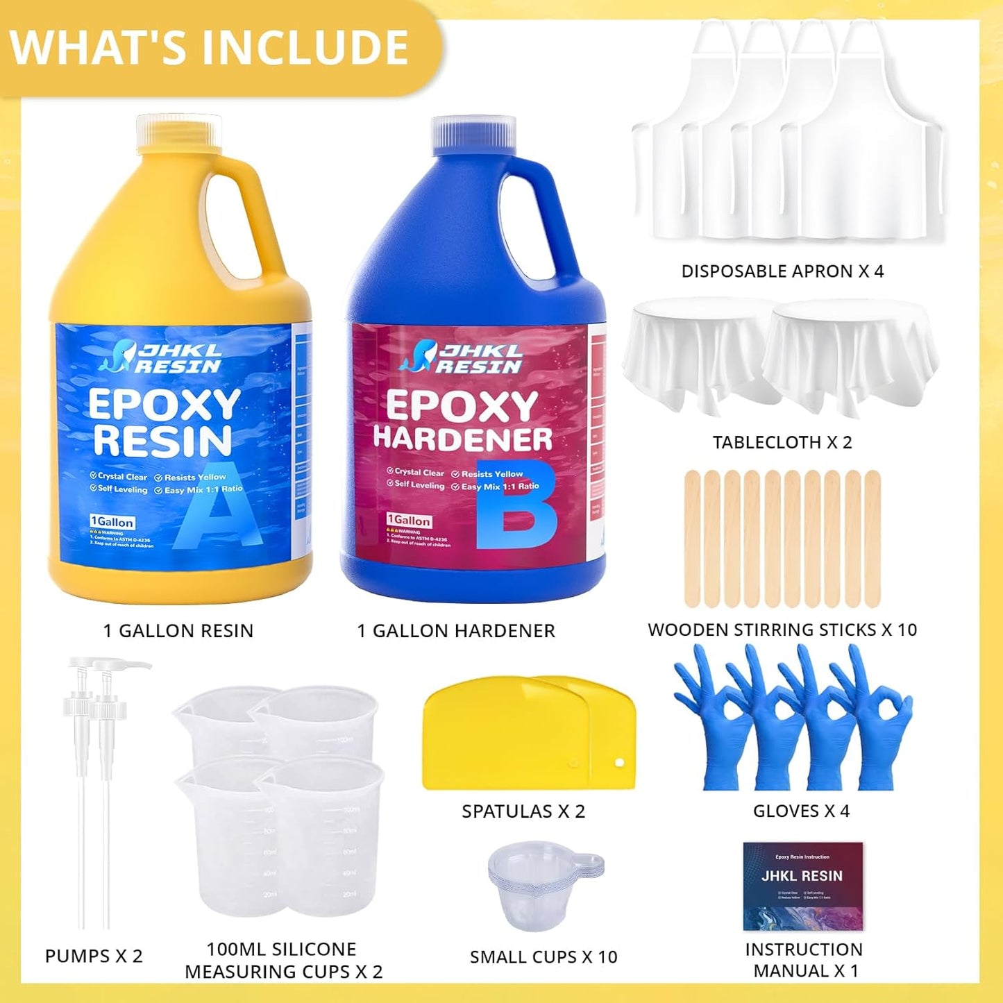 JHKL Crystal Clear Art & Craft Epoxy Resin