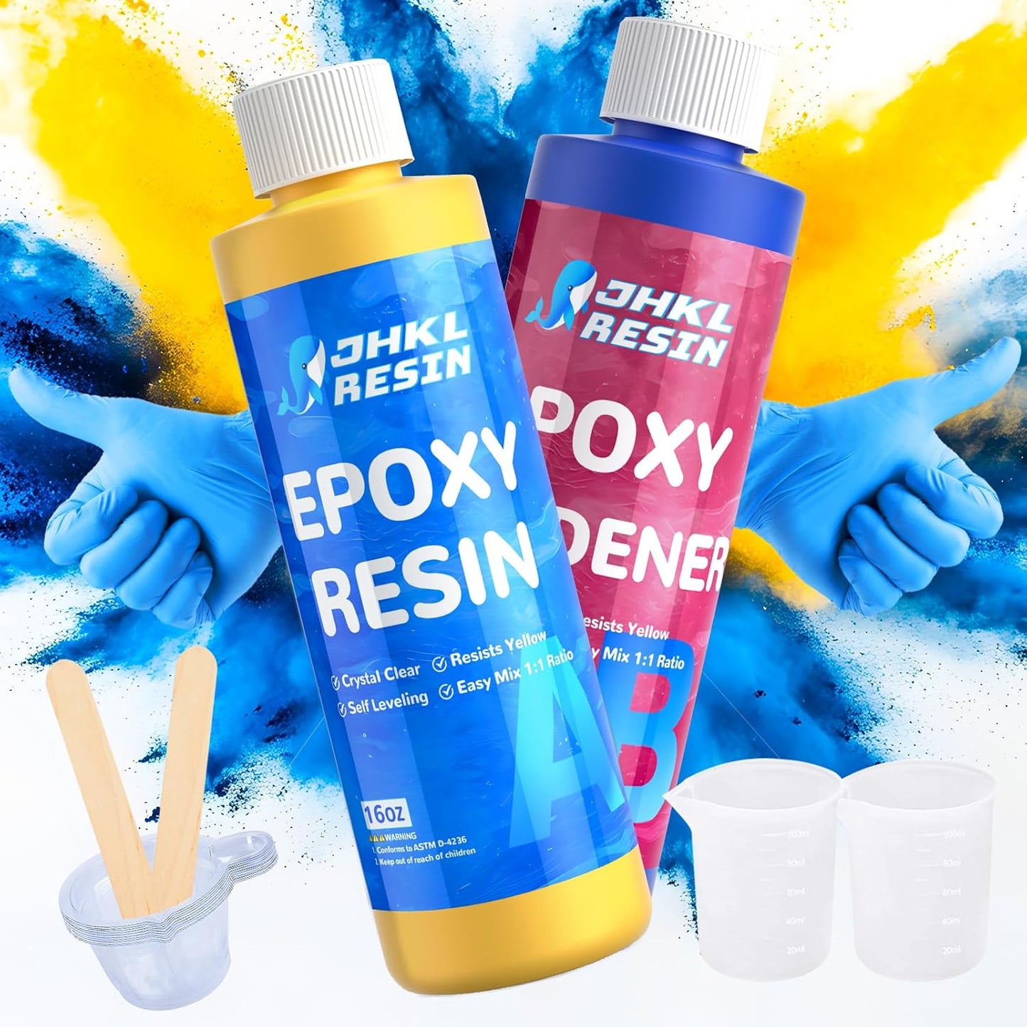 JHKL Crystal Clear Art & Craft Epoxy Resin