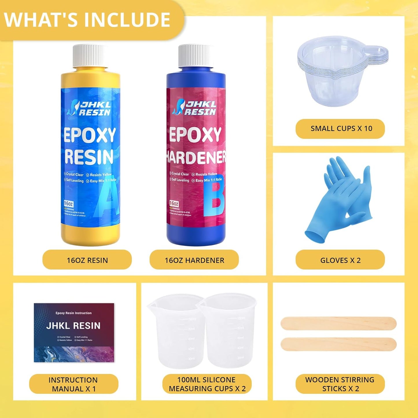 JHKL Crystal Clear Art & Craft Epoxy Resin