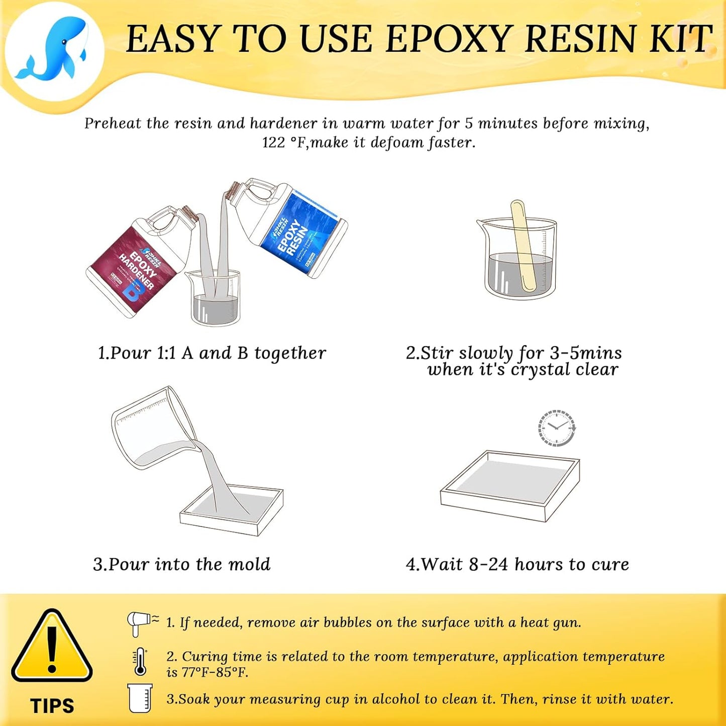 JHKL Crystal Clear Art & Craft Epoxy Resin