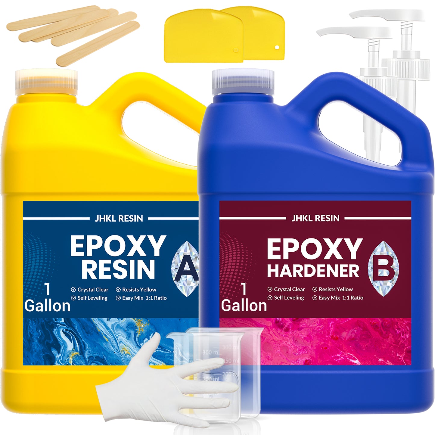 JHKL 2 Gallon Versatile Epoxy Resin for Art and Craft Project