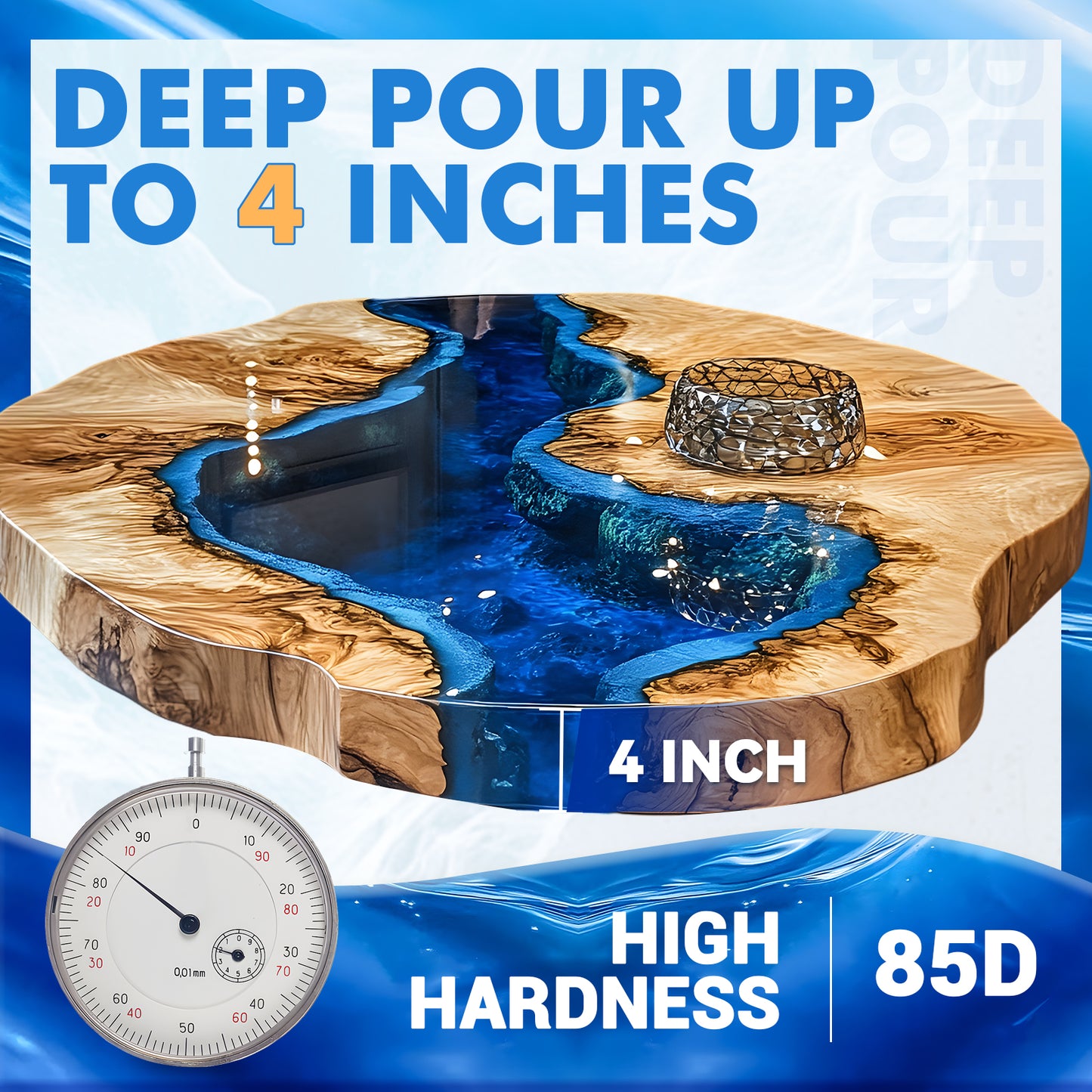 JHKL Crystal Clear Deep Pour Resin Kit