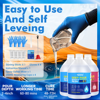 JHKL Crystal Clear Deep Pour Resin Kit