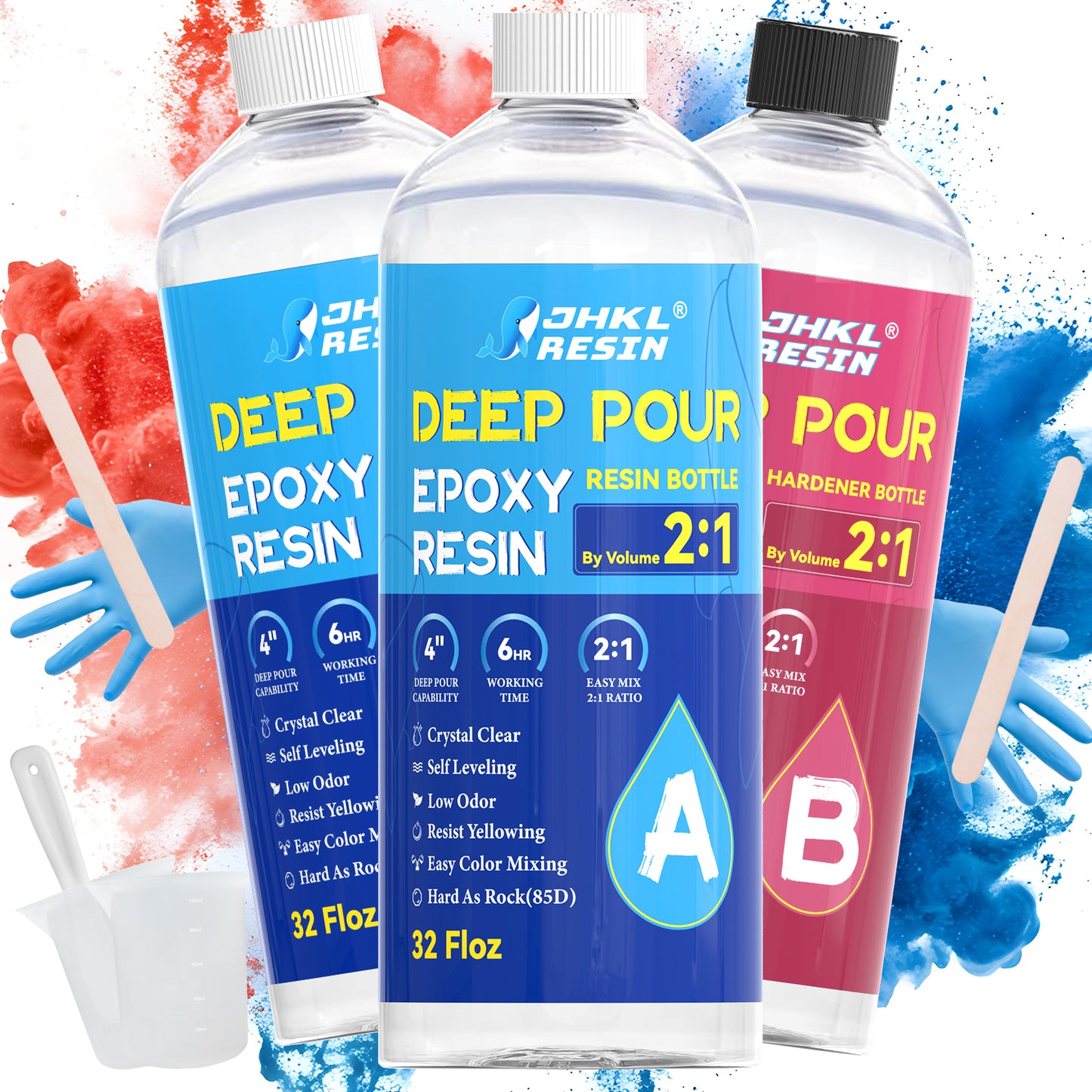 JHKL Crystal Clear Deep Pour Resin Kit