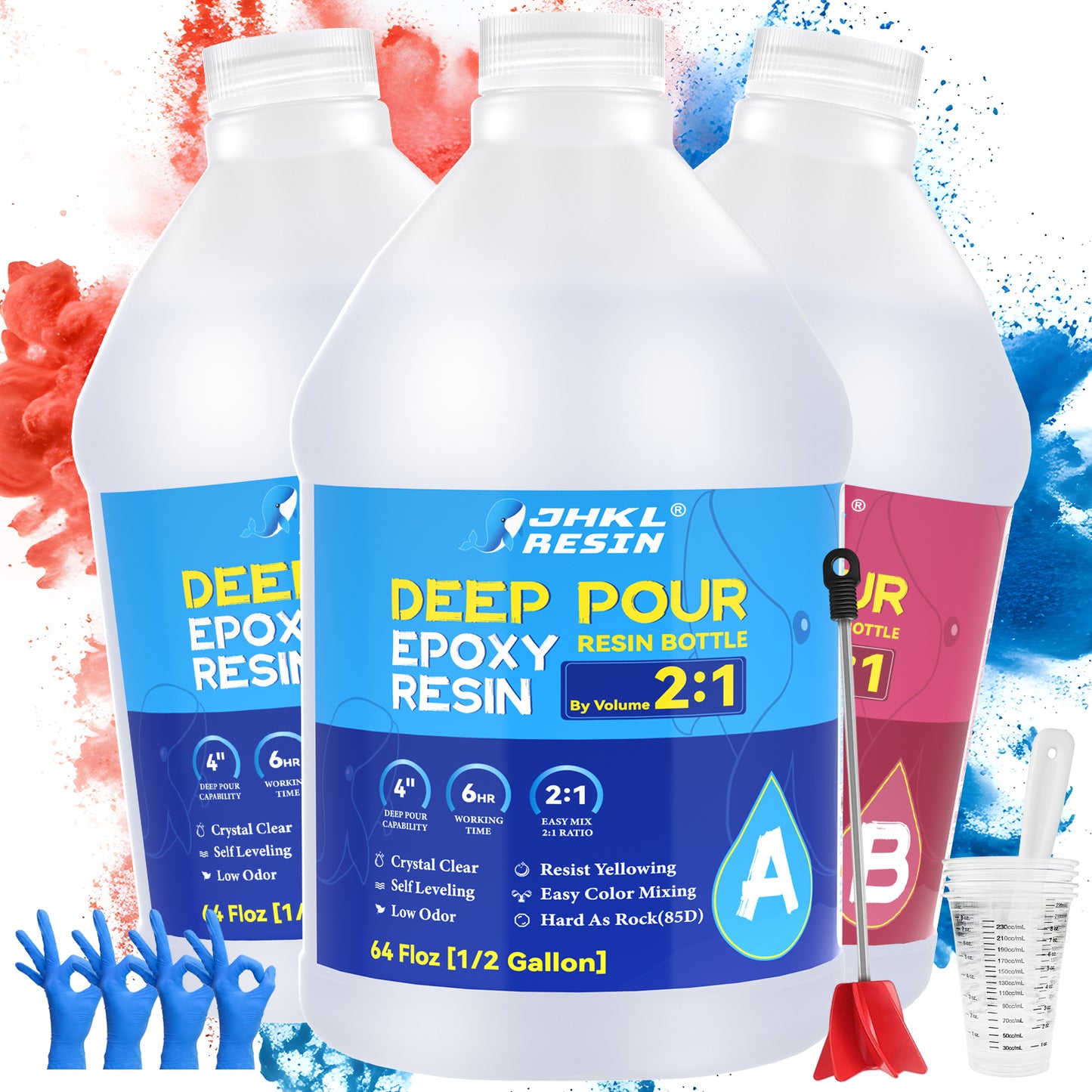 JHKL Crystal Clear Deep Pour Resin Kit