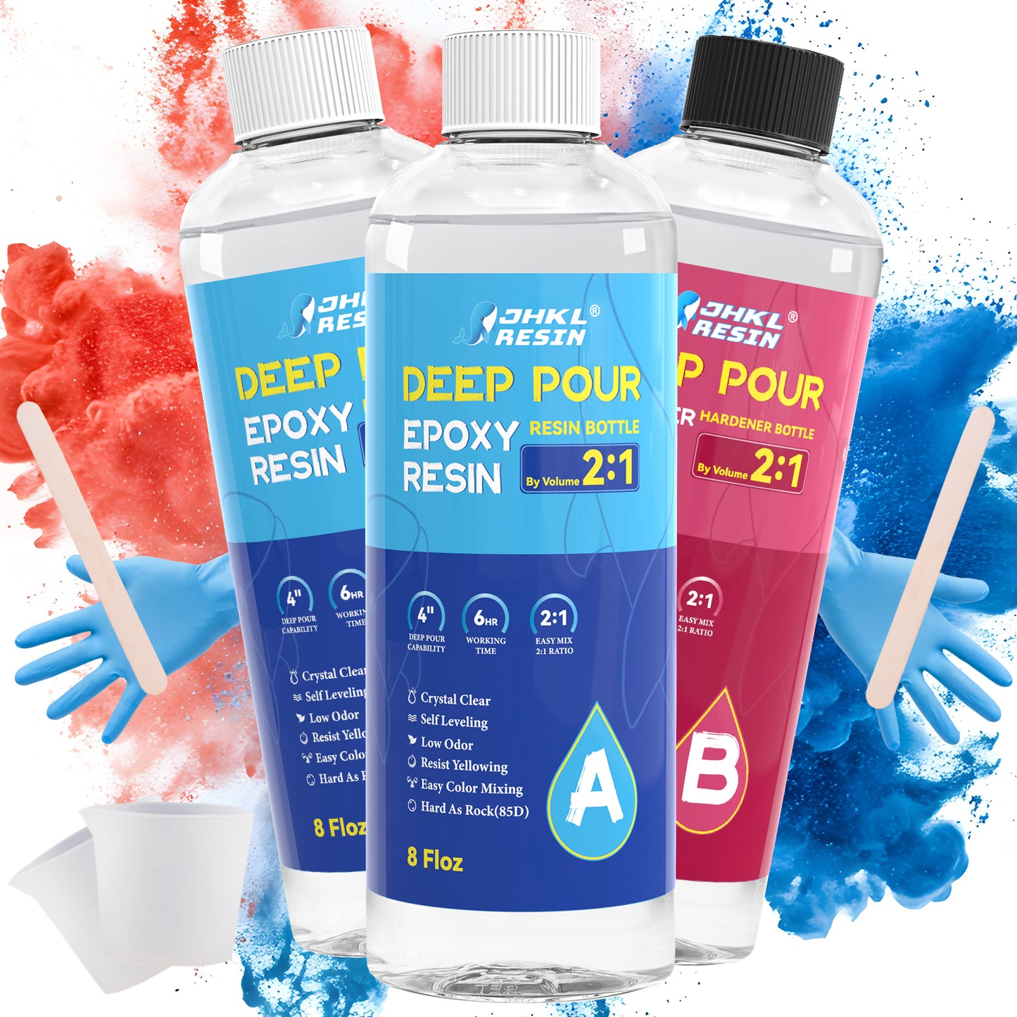 JHKL Crystal Clear Deep Pour Resin Kit