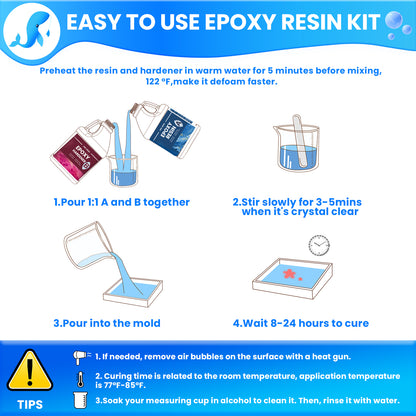 JHKL Art-Craft Epoxy Resin Kit - Usage Instructions, Step-by-Step Guide, and Precautions