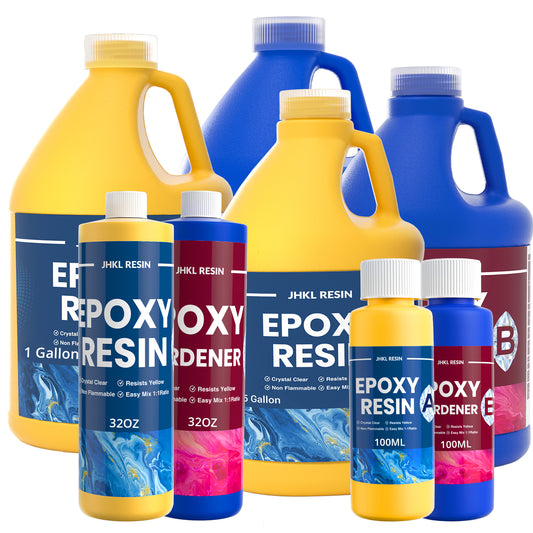 JHKL Crystal Clear Epoxy Resin - Full Product Range for Art and Craft Projects